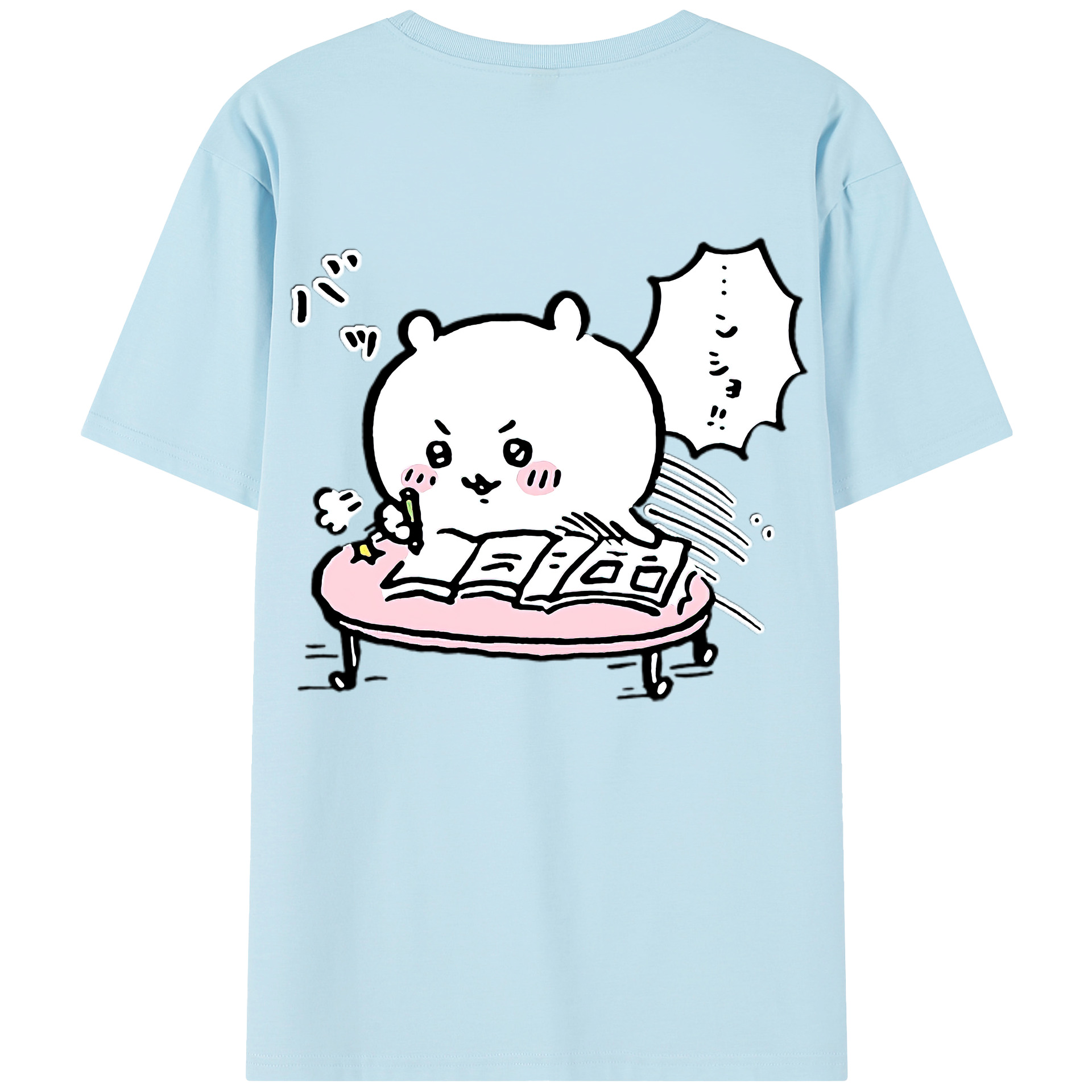 （画像用） ちいかわ ちいかわ Chii-kawa chiikawa 綿100％半袖Tシャツ（背面プリント）